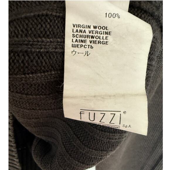 Nanibon Men's Quarter Zip Sweater Cable Italy Premium 100% Virgin Wool - Picture 8 of 8